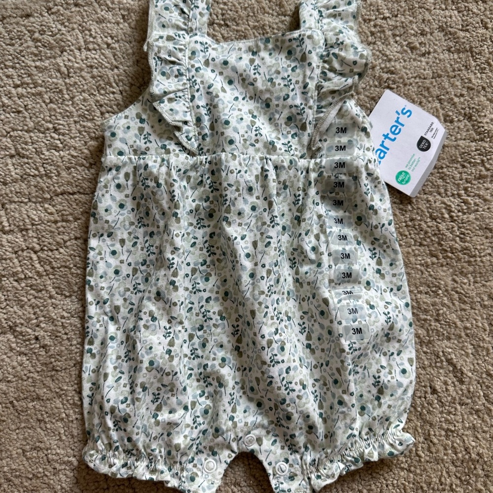 Carter's Floral Baby Romper - 3m